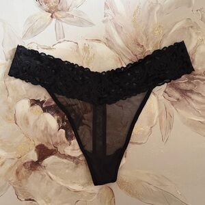 La SENZA Black Lace Sheer Thong
